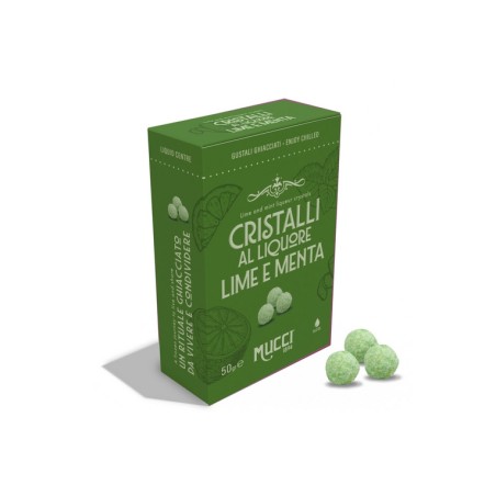 CRISTALLI AL LIQUORE LIME E MENTA 50GR