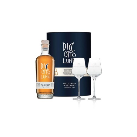 GRAPPA 18 LUNE CON 2 BICCHIERI
